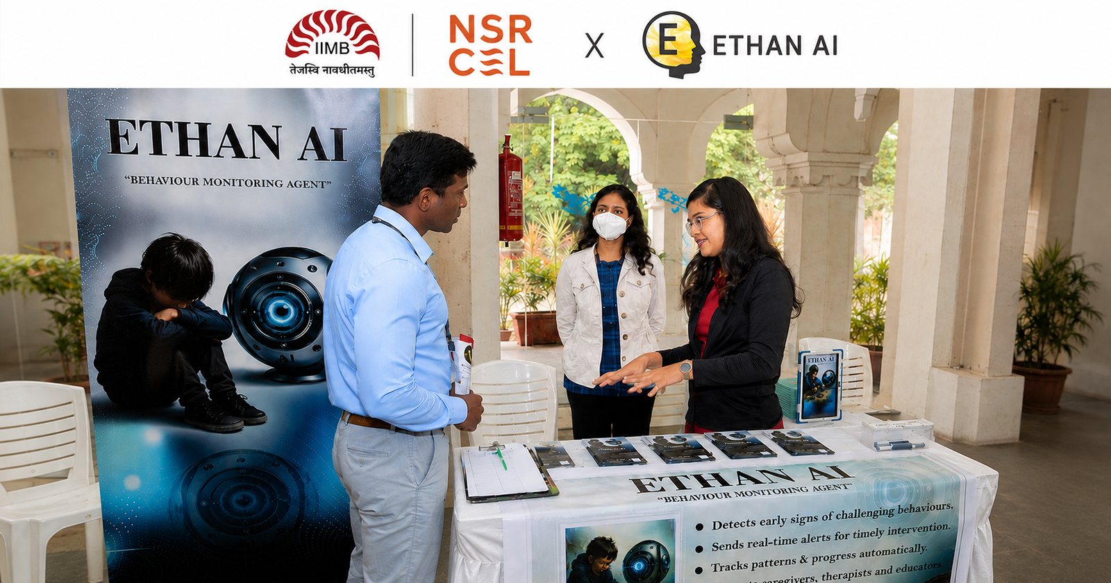 Ethan AI stall at NSRCEL, IIM Bangalore, with the Women Startup Program